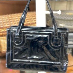 JR Black Patent Leather Purse